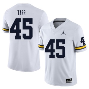 #45 Greg Tarr Wolverines White Men's Jerseys Player College Football 375230-822