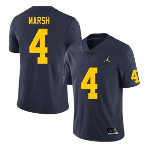 #4 Andrew Marsh University of Michigan Navy Men's Jerseys Alumni College Football 669442-633