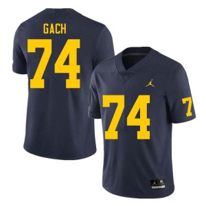 #74 Avery Gach Wolverines Navy Men's Jersey Stitched College Football 829149-988