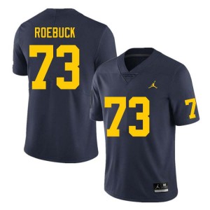 #73 Ben Roebuck Michigan Navy Mens Jerseys Official College Football 798635-327