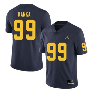 #99 Bobby Kanka Wolverines Navy Men Jersey Embroidery College Football 965545-758