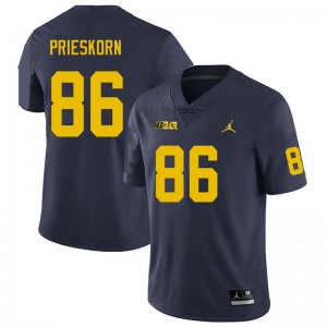 #86 Brady Prieskorn Michigan Navy Men Jerseys High School College Football 597808-645