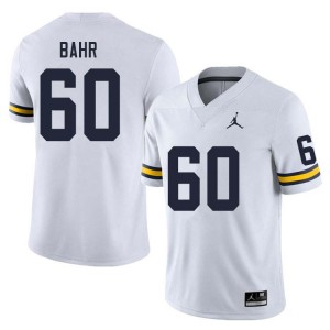 #60 Brooks Bahr Wolverines White Men Jerseys Player College Football 341234-124