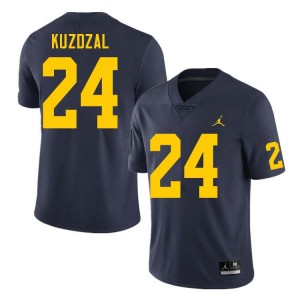 #24 Bryson Kuzdzal University of Michigan Navy Men's Jerseys 2025 College Football 527844-522