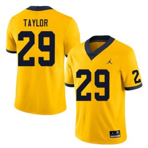 #29 Chase Taylor Michigan Yellow Mens Jerseys 2025 College Football 939624-389