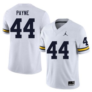 #44 Damon Payne Michigan White Men Jersey Alumni College Football 736380-450