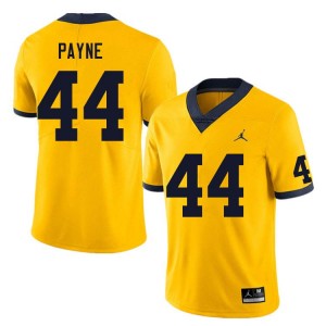 #44 Damon Payne Wolverines Yellow Men Jersey 2025-26 College Football 805967-289