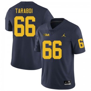 #66 Dan Taraboi Michigan Navy Mens Jerseys NCAA College Football 254388-320