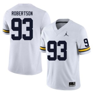 #93 Hunter Robertson Michigan White Men Jerseys Official College Football 519676-237