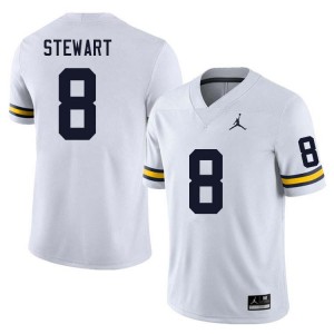 #8 I'Marion Stewart Wolverines White Mens Jerseys University College Football 184454-878