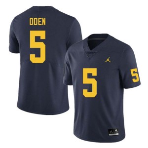 #5 Jacob Oden University of Michigan Navy Mens Jerseys Official College Football 758566-257