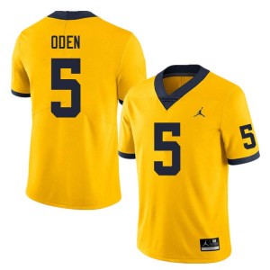 #5 Jacob Oden Michigan Yellow Men Jersey 2025-26 College Football 393687-822