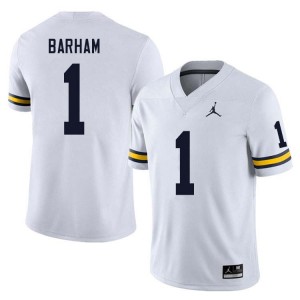 #1 Jaishawn Barham University of Michigan White Mens Jersey University College Football 387060-650