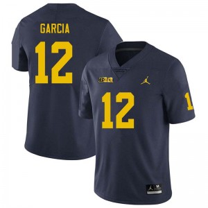 #12 Jake Garcia Michigan Wolverines Navy Mens Jerseys Player College Football 397729-120