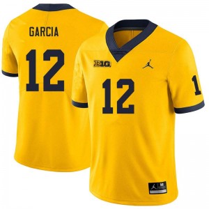 #12 Jake Garcia Michigan Wolverines Yellow Men Jersey 2025-26 College Football 314294-477