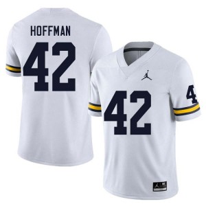 #42 Jalen Hoffman Michigan Wolverines White Men Jersey University College Football 991072-981