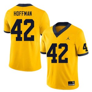 #42 Jalen Hoffman Wolverines Yellow Men's Jerseys 2025-26 College Football 704848-178