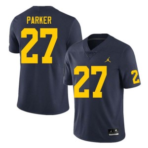 #27 Jasper Parker Wolverines Navy Men Jerseys Alumni College Football 283122-801