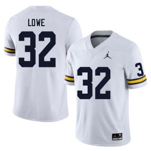 #32 Jeremiah Lowe Michigan White Men's Jerseys University College Football 311730-451