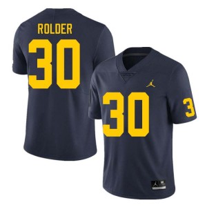 #30 Jimmy Rolder Michigan Wolverines Navy Men Jerseys High School College Football 129089-386
