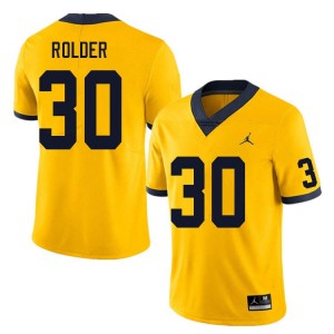 #30 Jimmy Rolder Michigan Yellow Men Jersey High School College Football 231751-193
