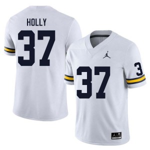 #37 Julius Holly Wolverines White Men's Jersey Official College Football 511308-613