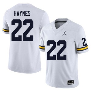 #22 Justice Haynes University of Michigan White Men Jersey University College Football 589855-465
