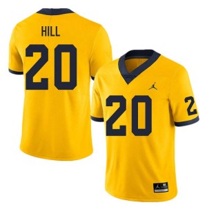 #20 Jyaire Hill University of Michigan Yellow Mens Jerseys Official College Football 240687-898