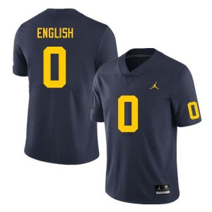 #0 Karmello English Michigan Navy Men Jerseys University College Football 914896-982
