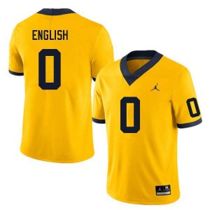#0 Karmello English Michigan Yellow Men Jersey University College Football 143679-194