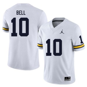 #10 Kendrick Bell Michigan Wolverines White Men's Jerseys High School College Football 246575-609