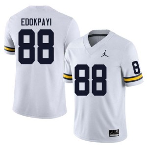 #88 Lugard Edokpayi Michigan Wolverines White Mens Jersey Embroidery College Football 373460-942
