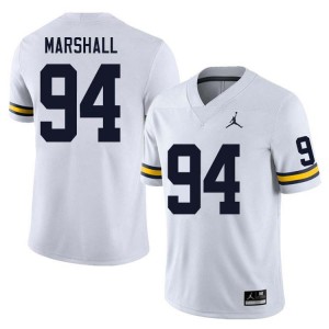 #94 Nate Marshall Wolverines White Mens Jerseys Alumni College Football 175283-649