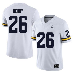 #26 Rayshaun Benny Michigan White Men Jerseys Official College Football 432297-142