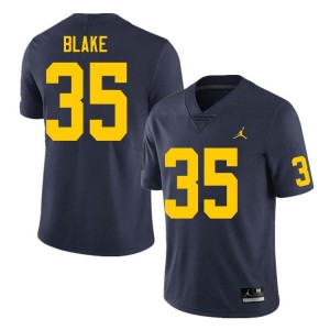 #35 Stuart Blake Michigan Wolverines Navy Mens Jersey Player College Football 906702-933