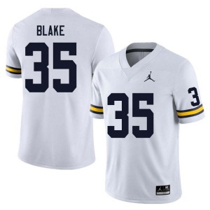 #35 Stuart Blake University of Michigan White Men Jerseys Official College Football 638287-528