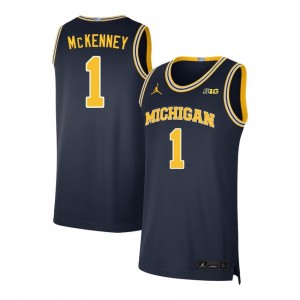 #1 Trey McKenney Wolverines Navy Mens Jerseys Stitched College Basketball 890428-784