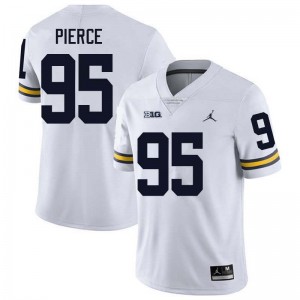 #95 Trey Pierce Michigan White Men Jersey Official College Football 567621-440