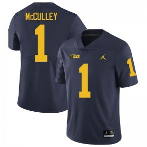 #1 Donaven McCulley Wolverines Navy Men Jerseys 2025 College Football 731209-752