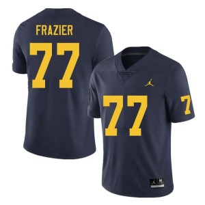 #77 Blake Frazier University of Michigan Navy Men's Jerseys High School College Football 497677-482