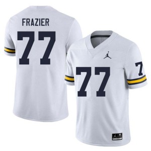 #77 Blake Frazier Michigan White Men's Jersey Stitched College Football 873020-464