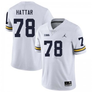 #78 Lawrence Hattar Michigan White Men's Jersey 2025-26 College Football 524366-737