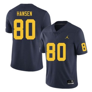 #80 Hogan Hansen University of Michigan Navy Mens Jersey Alumni College Football 528583-490