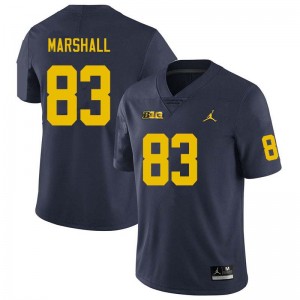 #83 Zack Marshall Michigan Navy Men's Jerseys 2025-26 College Football 168449-788