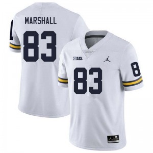 #83 Zack Marshall University of Michigan White Men's Jersey High School College Football 741683-368