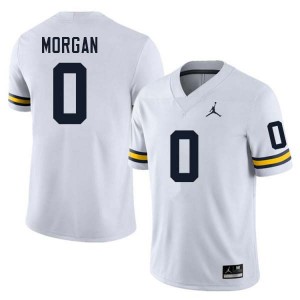 #0 Semaj Morgan Michigan White Men's Jerseys Alumni College Football 831594-812