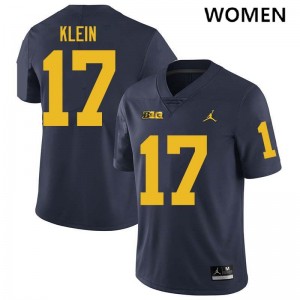 #17 Marlin Klein University of Michigan Navy Women Jersey 2025 College Football 372553-589