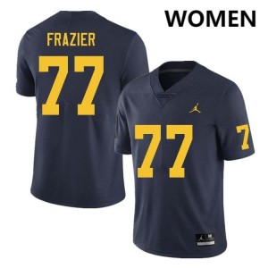 #77 Blake Frazier Michigan Navy Women Jersey Alumni College Football 293490-814