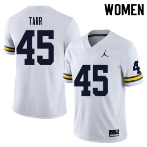 #45 Greg Tarr University of Michigan White Women Jerseys University College Football 908190-683