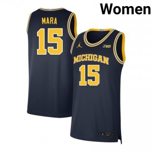 #15 Aday Mara Michigan Navy Women Jersey Game College Basketball 780306-141